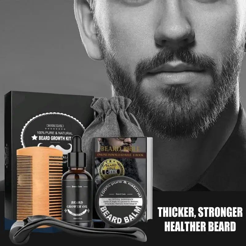Essence&Form 5-in-1 Beard Growth Kit — Fuller, Healthier Beard Made Simple